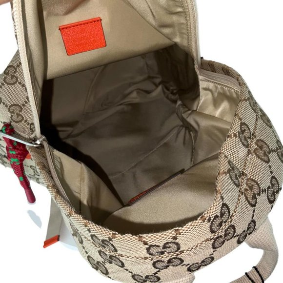 Gucci Women\'s Backpack Bicolor The North Face Monogram GG Brown & Orange Sz M main image 8